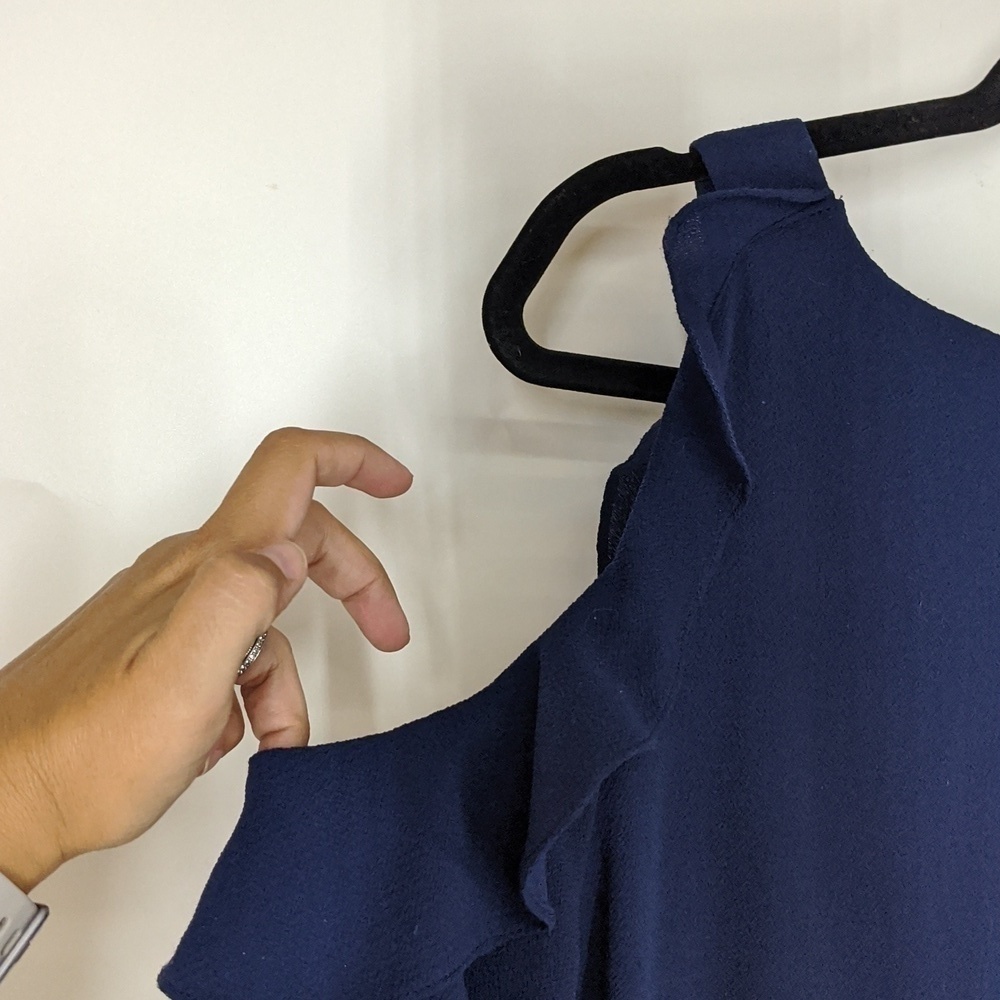 UMGEE Ruffle Cold Shoulder Top - Picture 9 of 9
